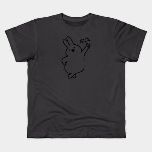 Cute Bunny Peace Fingers | Kawaii Lover Gifts | Handmade Illustrations by Atelier Serakara Kids T-Shirt